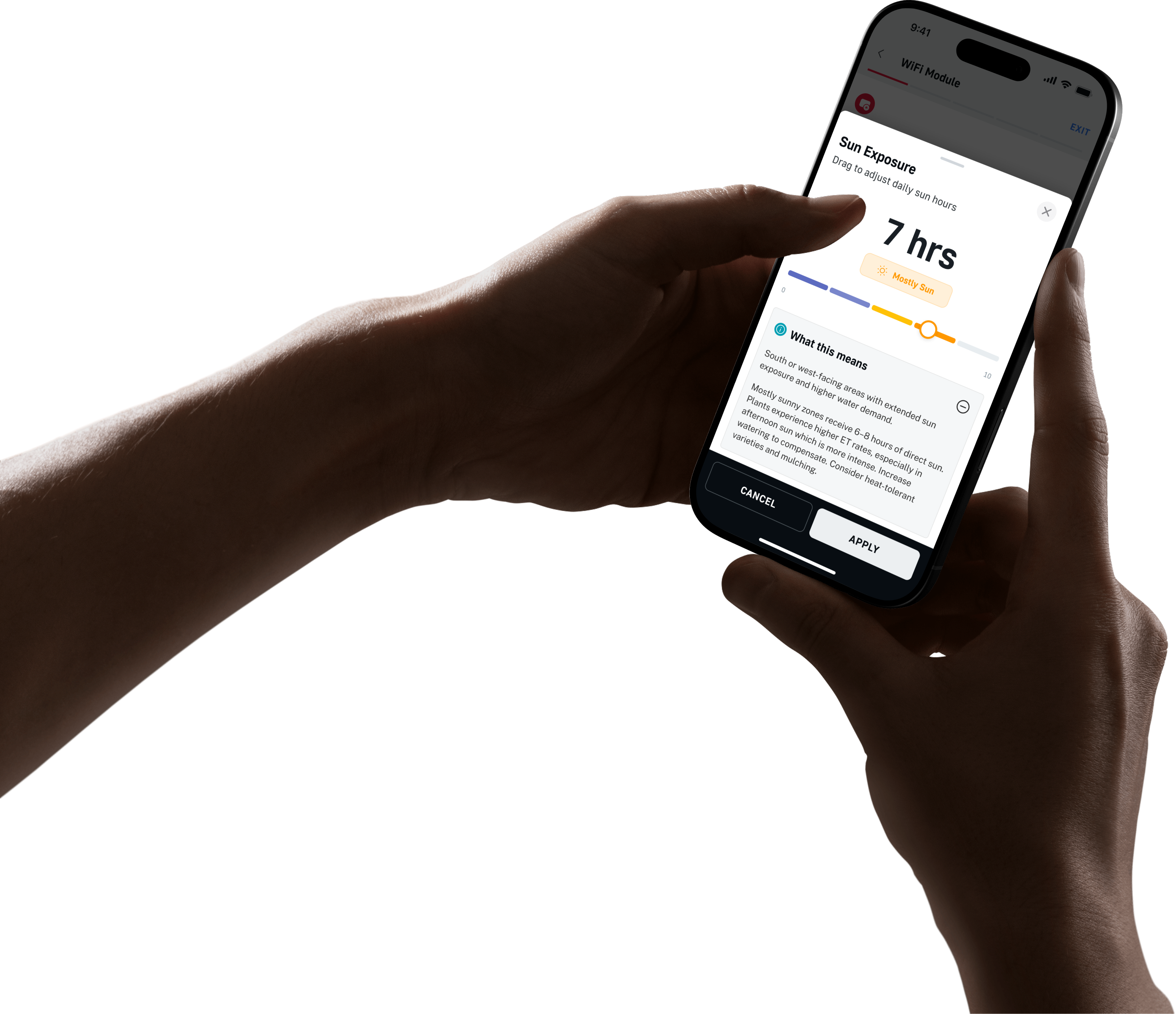 Precision ET plant type selection screen